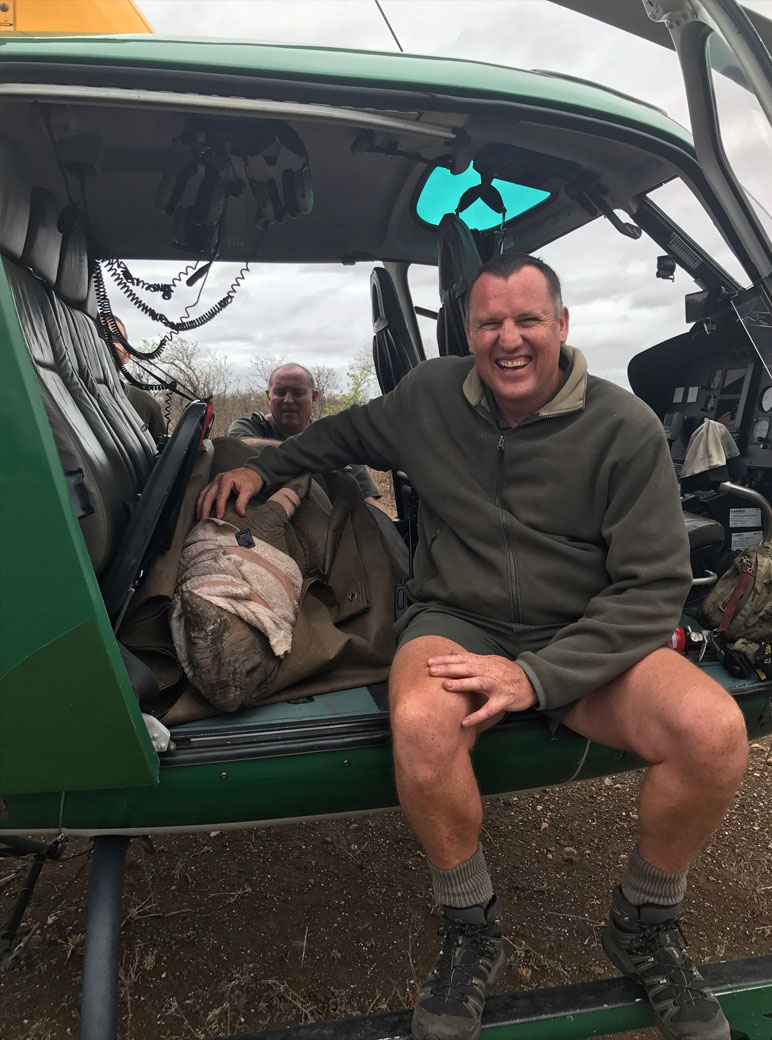 Kruger National Park ranger Andrew Desmet was mistaken for a poacher and shot in an anti-poaching operation. He fought back against severe injuries that meant he can no longer walk long distances or run. Acquiring his pilot's licence, he now contributes to the fight against poaching from the air.